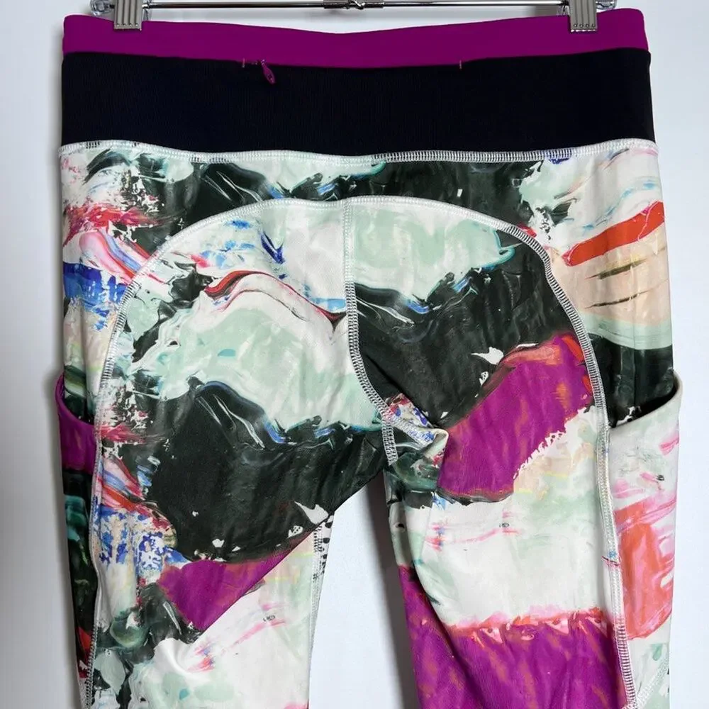 Lululemon Speed Tight III Luxtreme Leggings SIZE 6 Plum Print Performance